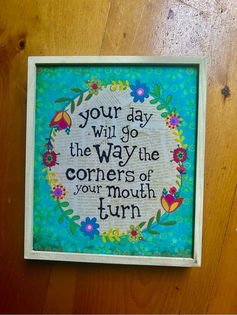 Natural Life Inspirational Floral 💐 Quote Wall Art
